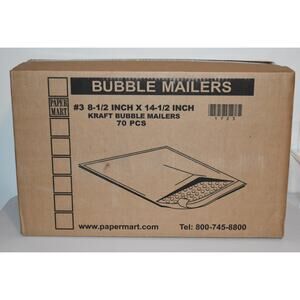 #3 Bubble Mailers Full Case 70 Count (1 Case)